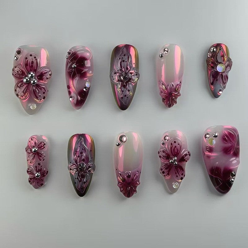 Floral 3D Press-On Nail Set Stornfield