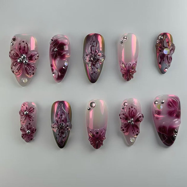 Floral 3D Press-On Nail Set Stornfield