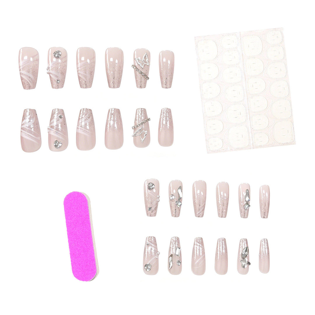 Glamorous 3D Crystal Nail Enhancements Stornfield