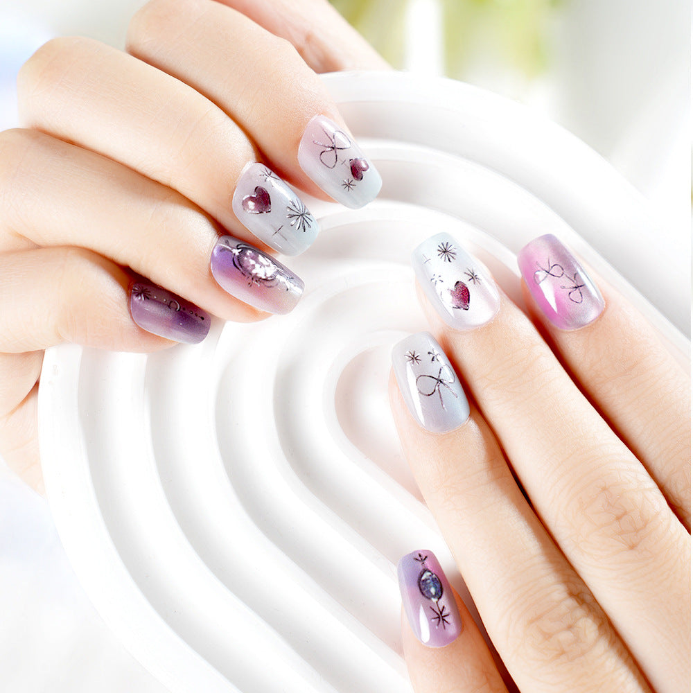 Premium Artistic Press-On Nail Set Stornfield