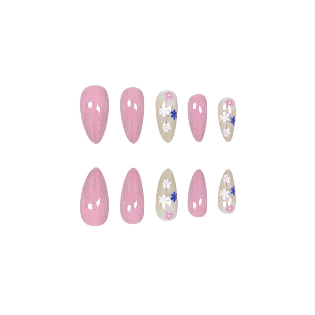 Floral Accent Stiletto Nail Art Extensions Stornfield