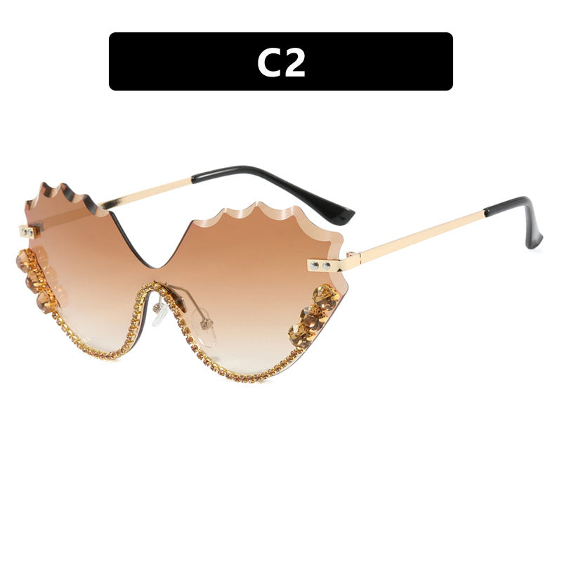 Women's extravagant sunglasses with sparkling accent and unique design Stornfield