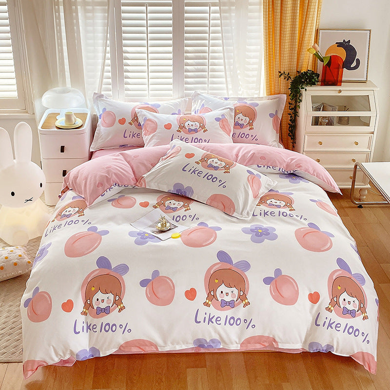 Whimsical Floral Pattern Bedding Set