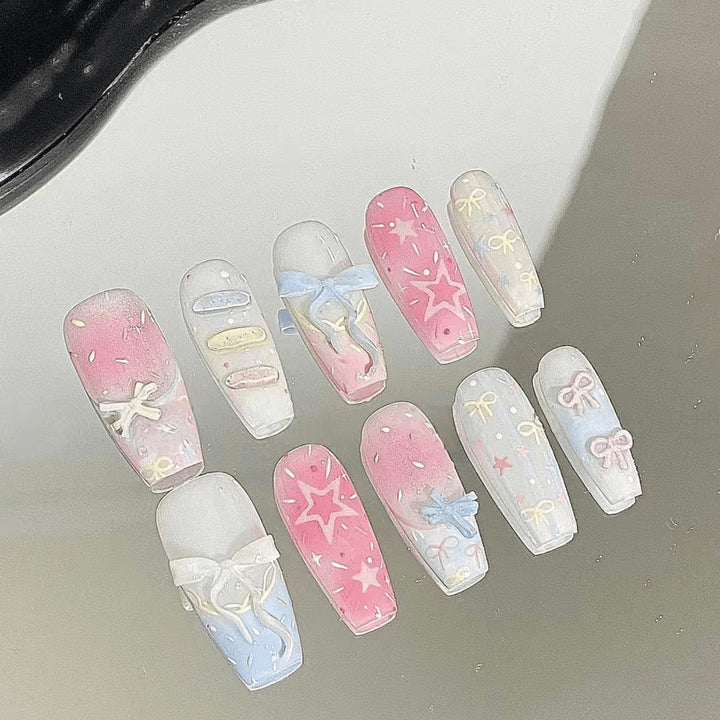 Glossy Gel Press-On Nail Set
