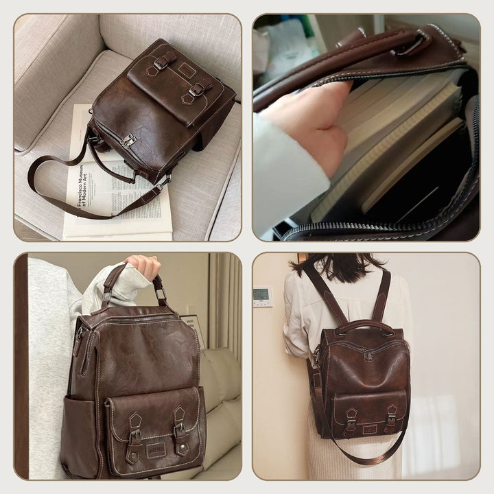 Multi-Functional Leather Backpack Stornfield