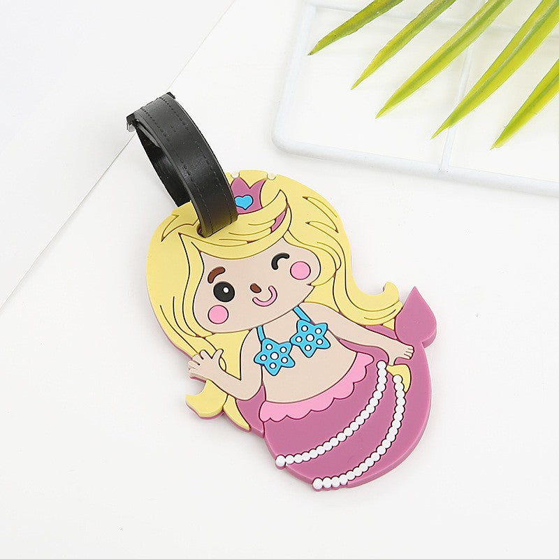 silicone novelty donut luggage tag with adjustable buckle strap and embossed sprinkle design Stornfield