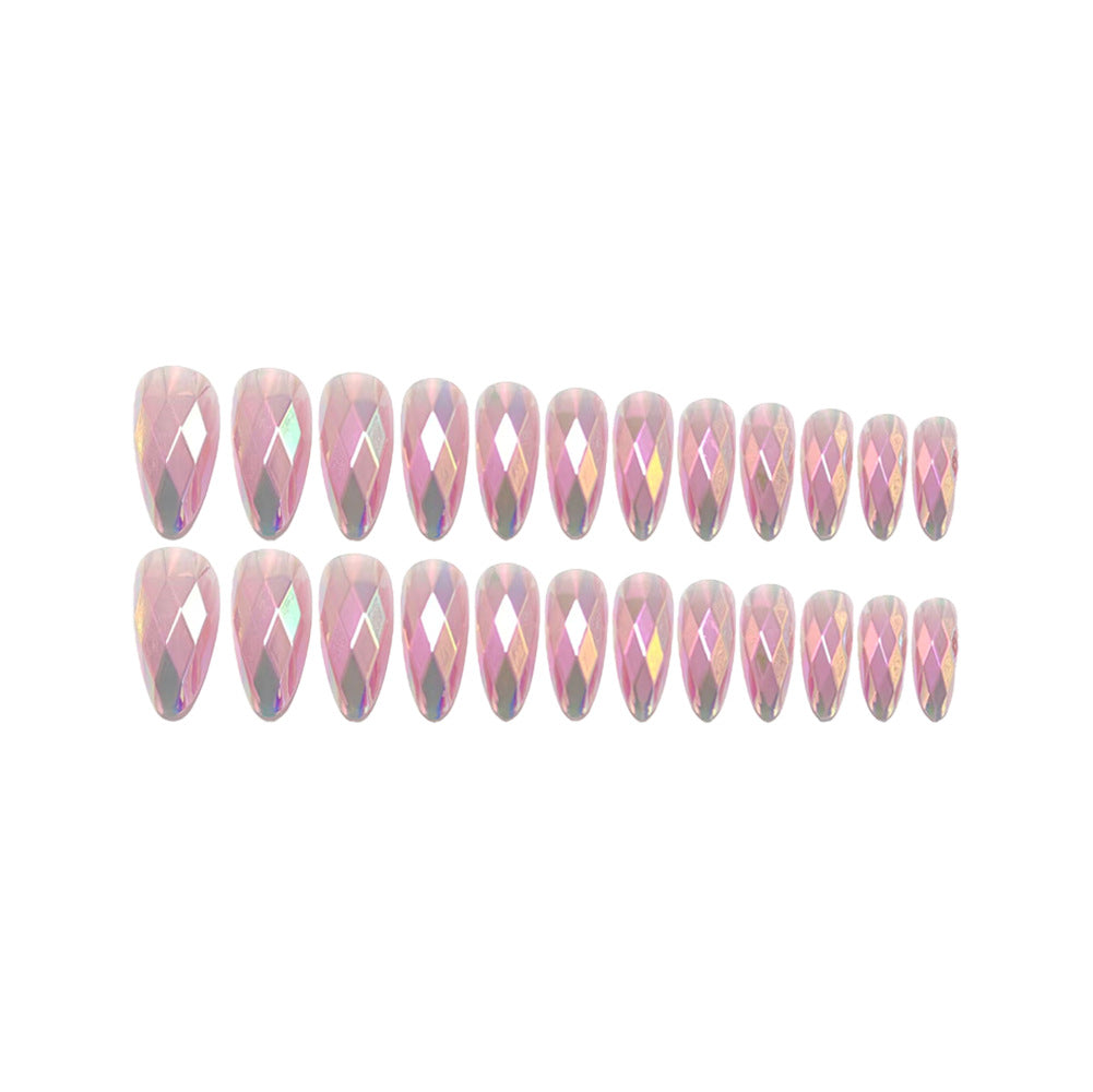 Shiny Artificial Nails in Modern Faceted Design Stornfield