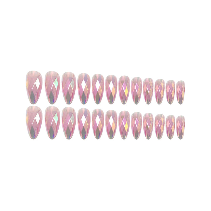 Shiny Artificial Nails in Modern Faceted Design Stornfield