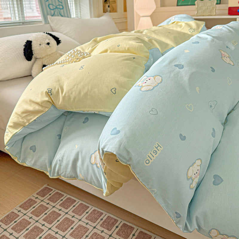 Children's Playful Floral Duvet Cover Set