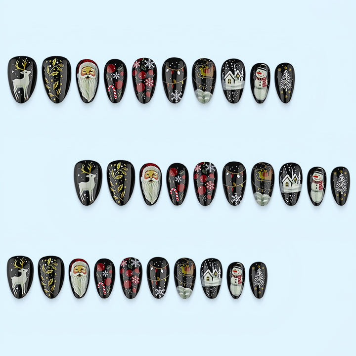 Festive artificial nail set with Christmas motifs Stornfield