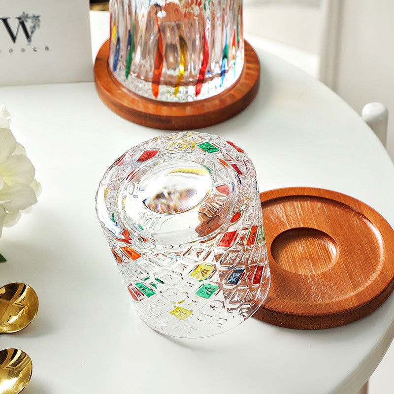 Rotating Multi Color Stained Whiskey Glass With Gift Box | Stornfield