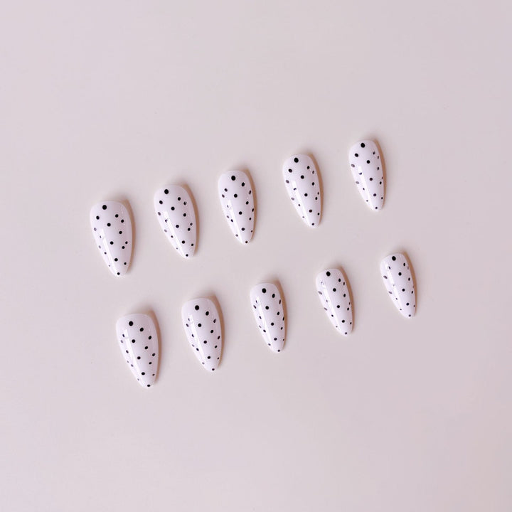 Nail art set with stylish polka dot design Stornfield