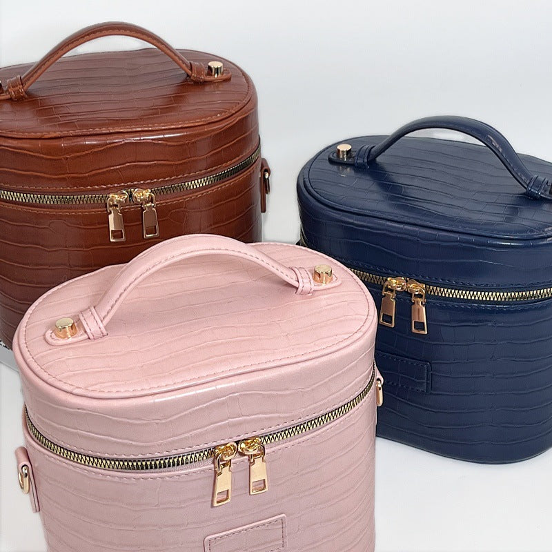 Cosmetic bag in elegant crocodile look by Stornfield