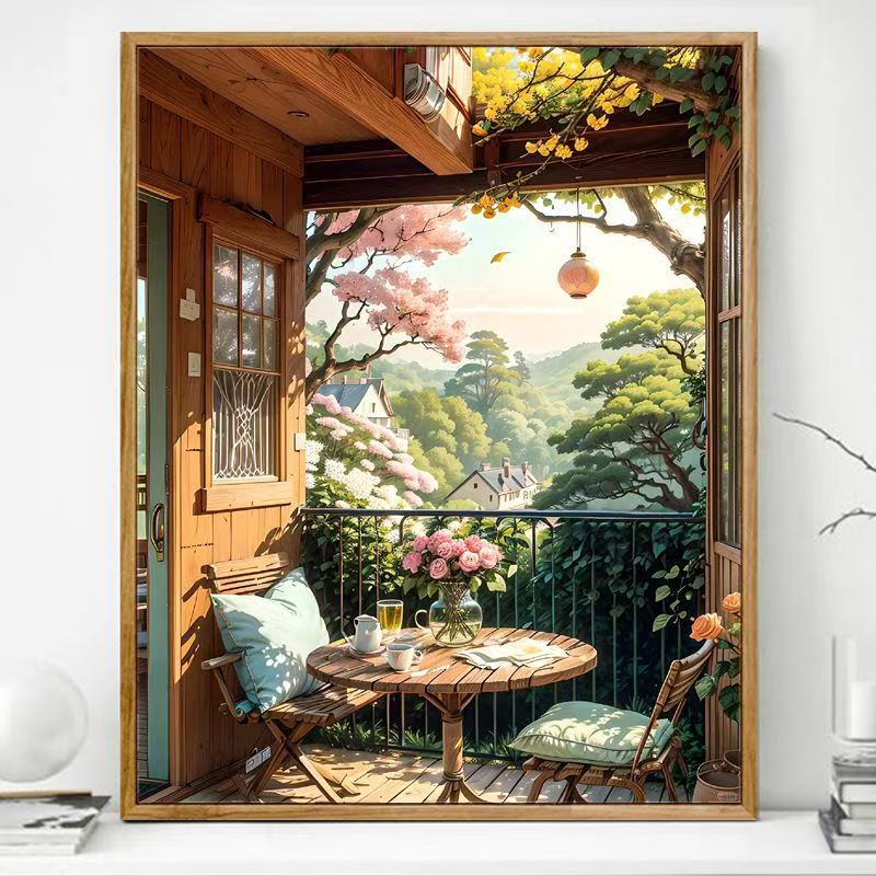 Cozy Balcony Art Print Stornfield
