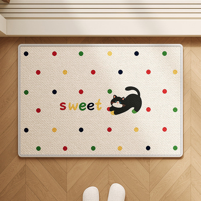 Cute Bunny-Themed Decorative Floor Mat
