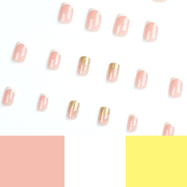 Glamorous nail extensions with sparkling accent Stornfield