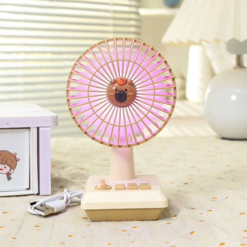 Ladies portable USB table fan in cheerful pineapple design Stornfield
