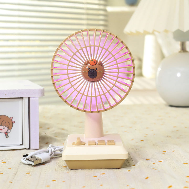 Ladies portable USB table fan in cheerful pineapple design Stornfield