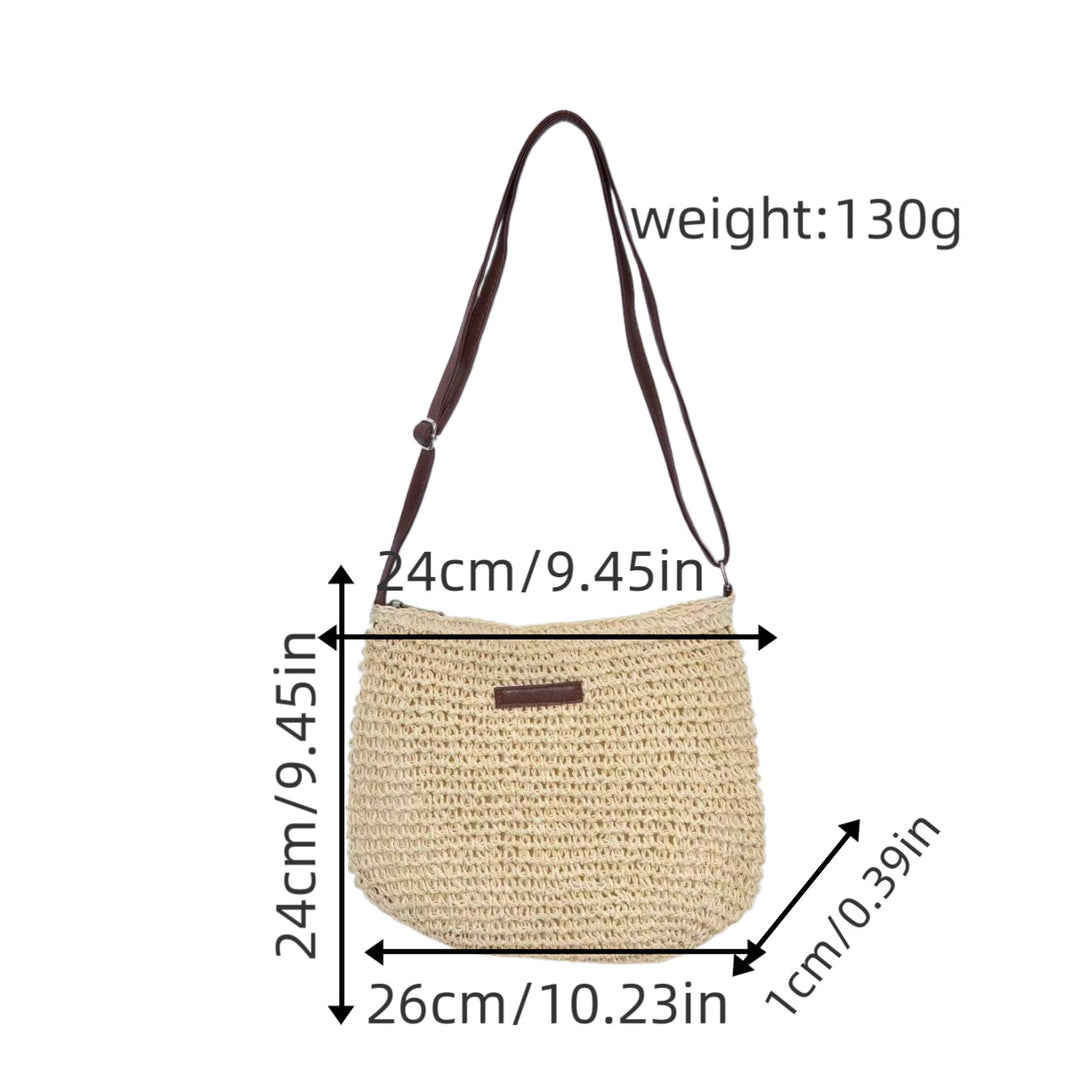 Handbag made of handcrafted natural material with adjustable shoulder strap Stornfield