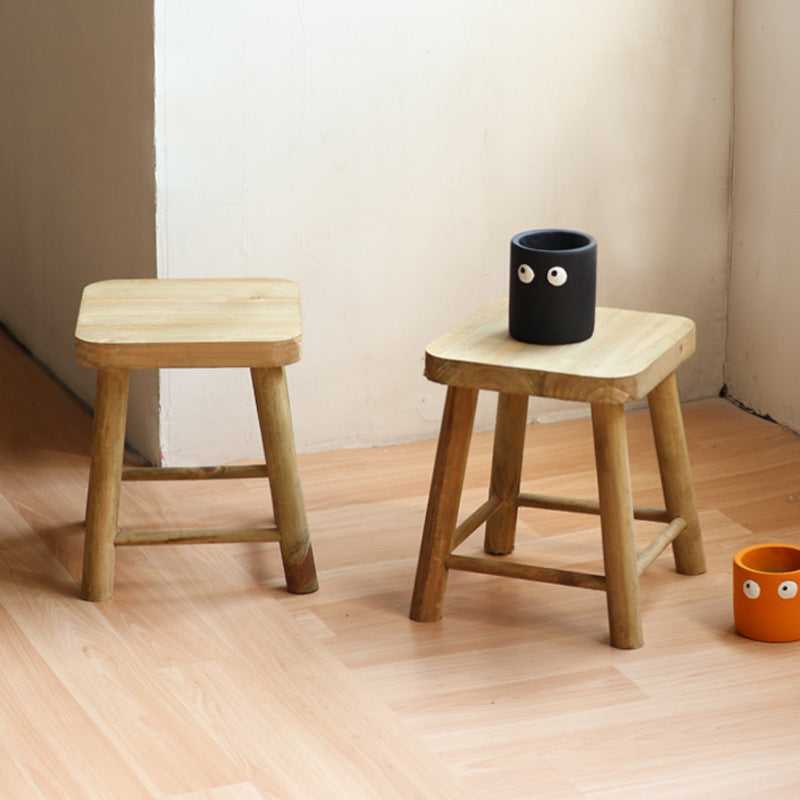 Robust stool made of solid wood Stornfield