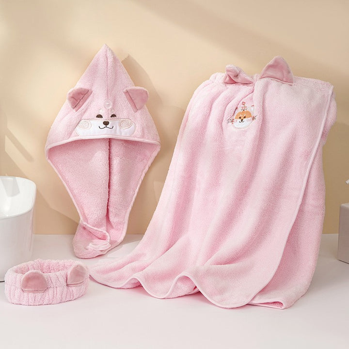 Cozy bath wrap blanket with hood and ears Stornfield