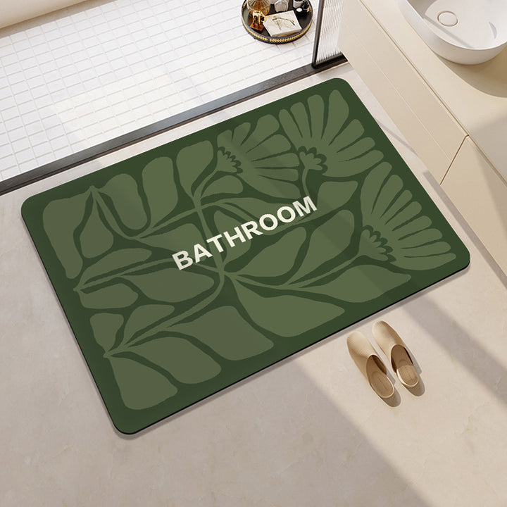 Decorative Floral Bathroom Mat Stornfield