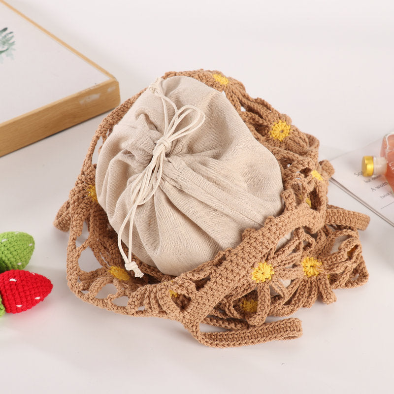 Handcrafted flower pattern shopper bag Stornfield
