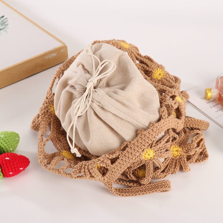 Handcrafted flower pattern shopper bag Stornfield