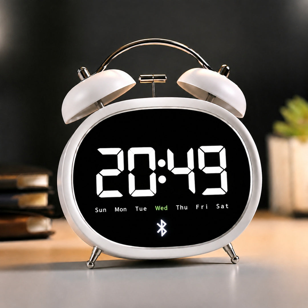 Digital Bluetooth table clock with large digits Stornfield