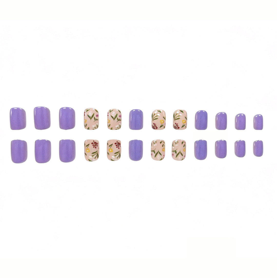 Floral Art Acrylic Nail Design Stornfield