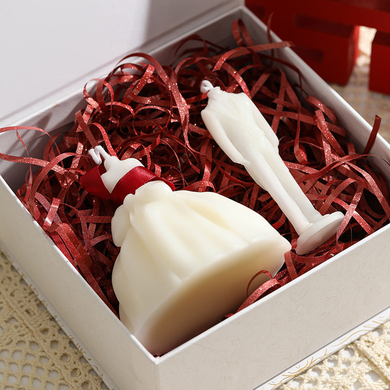 Sculptural Suit-Torso Decorative Soy Wax Candle Centerpiece