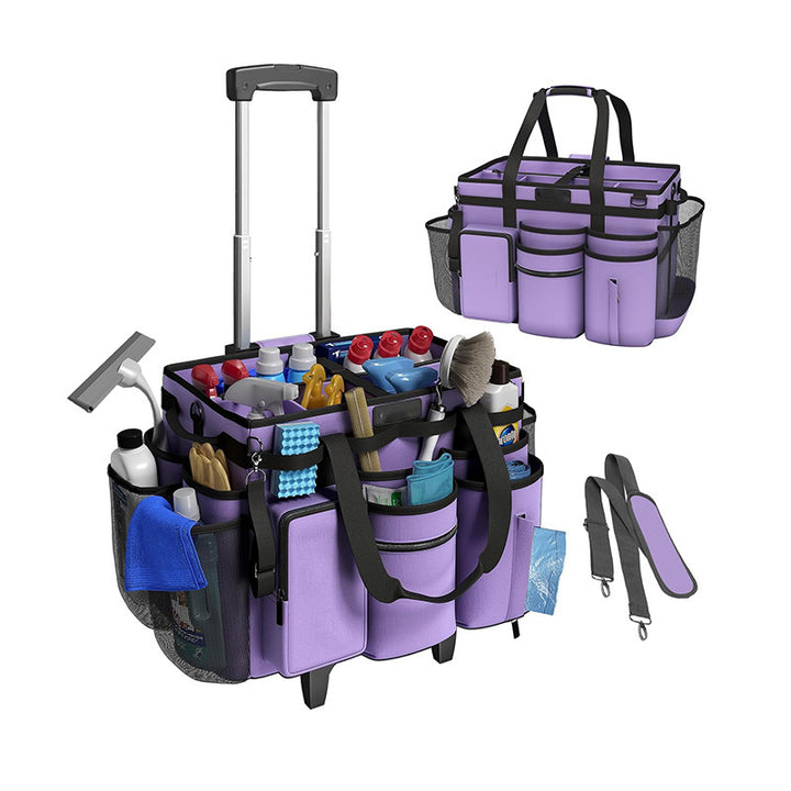 Multifunctional cleaning bag with roll and carry function Stornfield