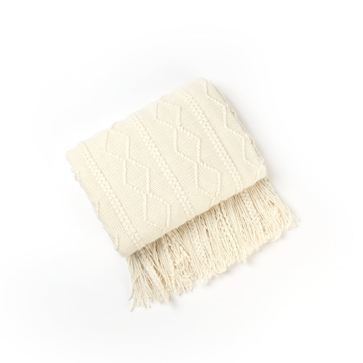 Cozy Decorative Fringe Throw Blanket