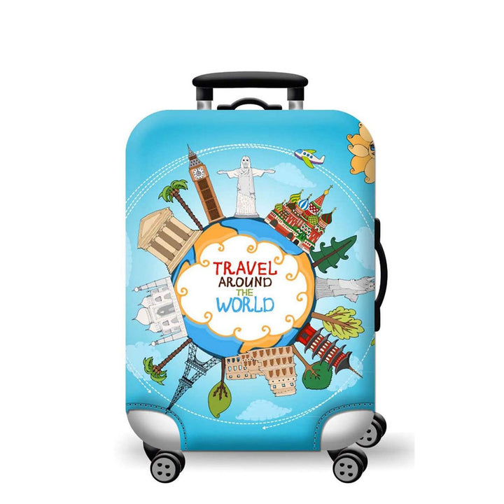 Unisex nan Kids Cabin Trolley with international landmark motif and lightweight ABS shell Stornfield