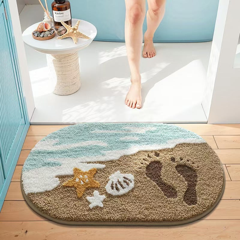 Abstract Wave Pattern Bath Rug
