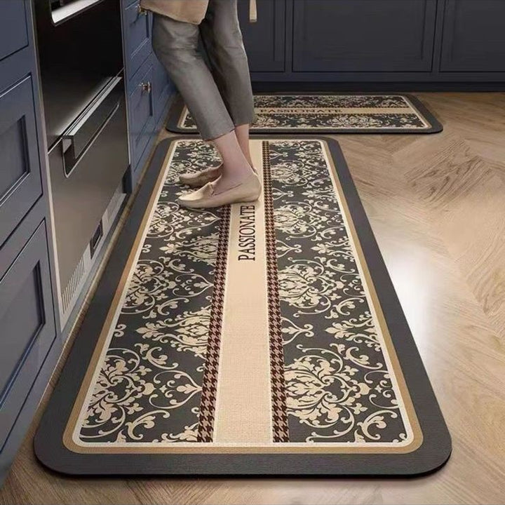 Floral-Themed Kitchen Runner Mat