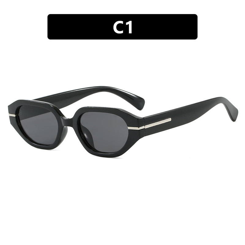 Women's stylish geometric sunglasses with mirrored lenses and unique frame Stornfield