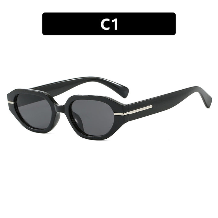 Women's stylish geometric sunglasses with mirrored lenses and unique frame Stornfield