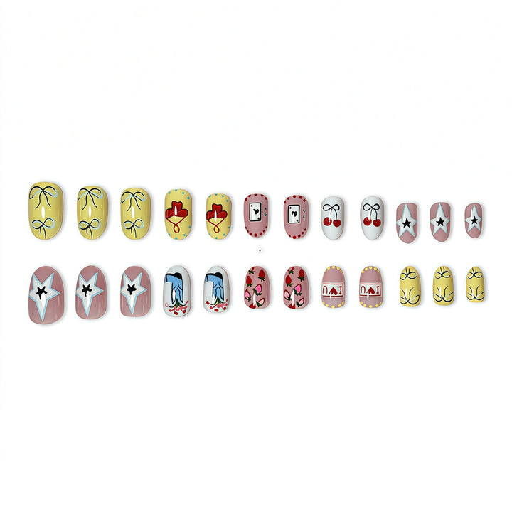 Thematic Hand-Painted Nail Art Extensions Stornfield