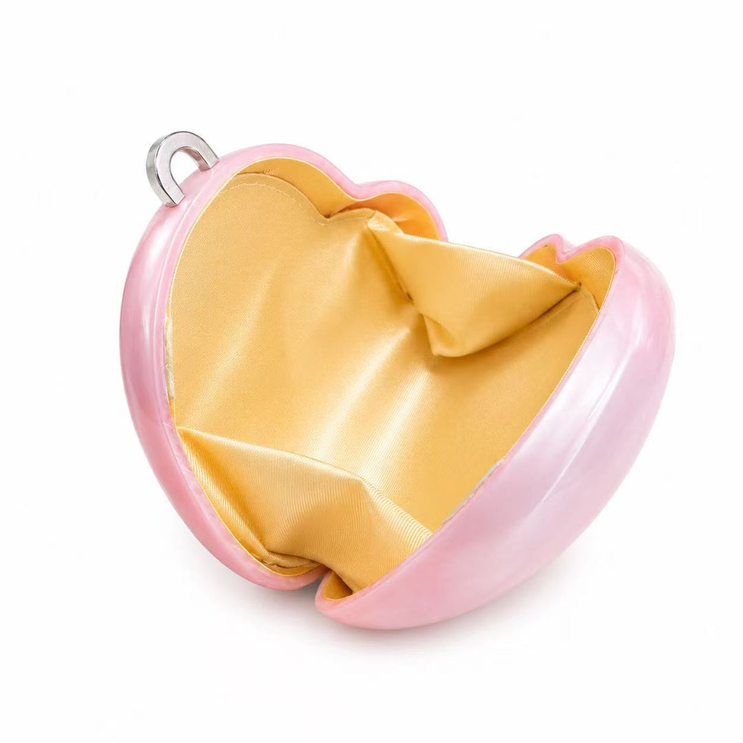 Heart-Shaped Acrylic Evening Purse