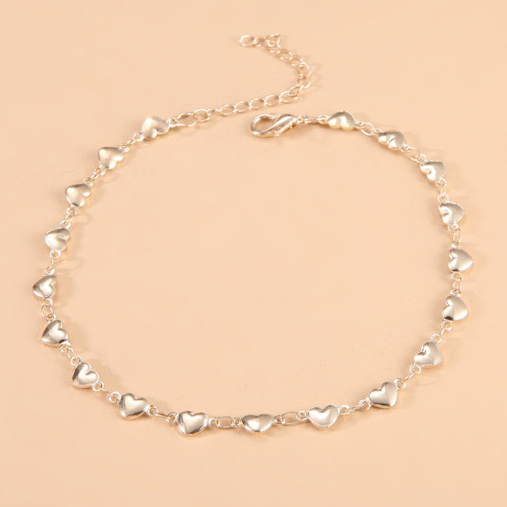 Heart-Inspired Chain Anklet Stornfield