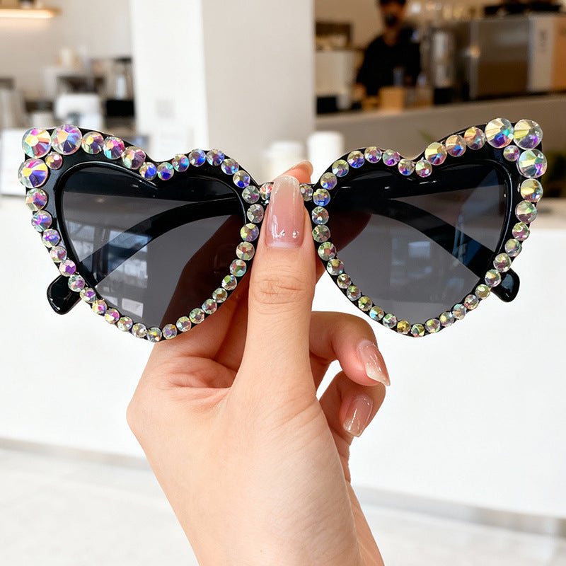 Rhinestone Heart-Shaped Sunglasses Stornfield
