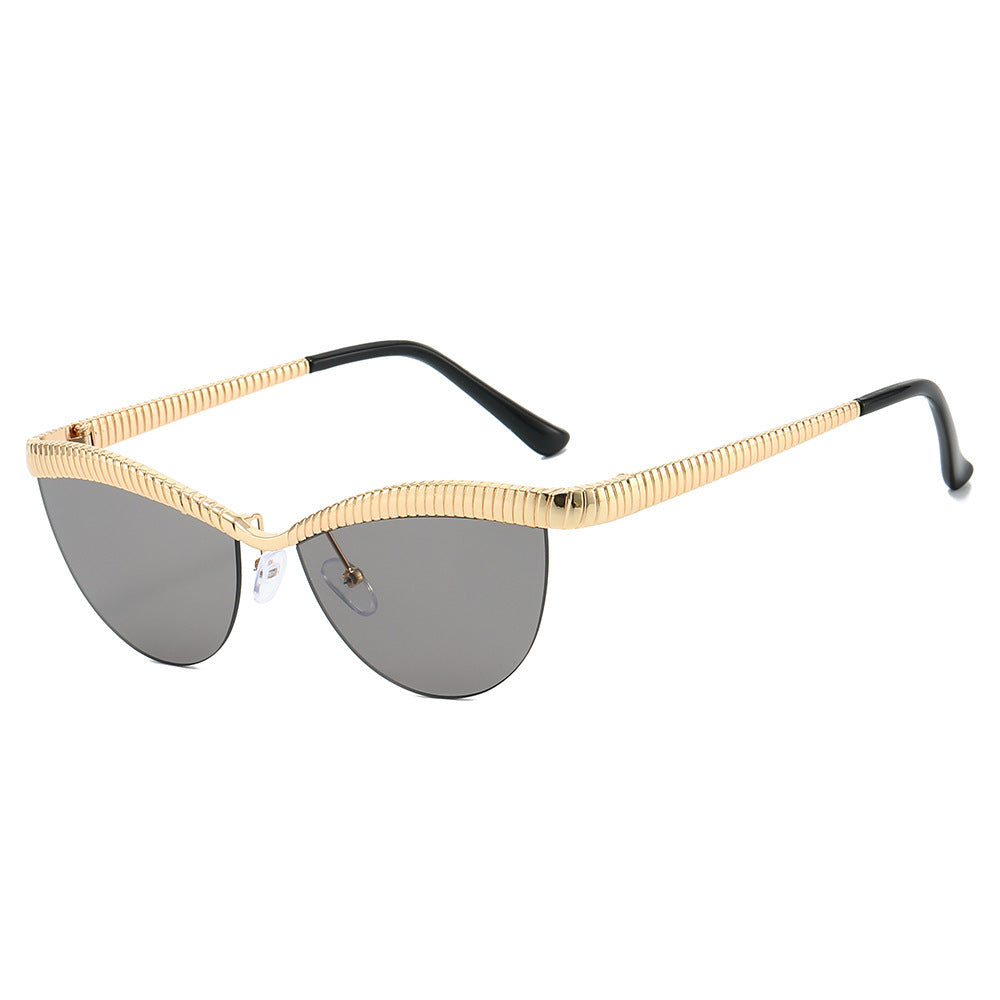 Statement Cat-Eye Sunglasses with Sculpted Metal Frames Stornfield