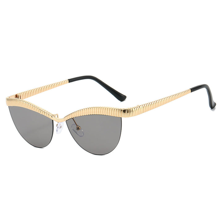 Statement Cat-Eye Sunglasses with Sculpted Metal Frames Stornfield