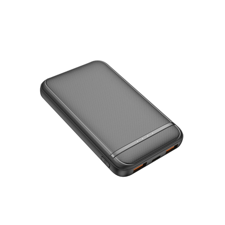 Portable power bank with elegant texture and digital charging indicator Stornfield
