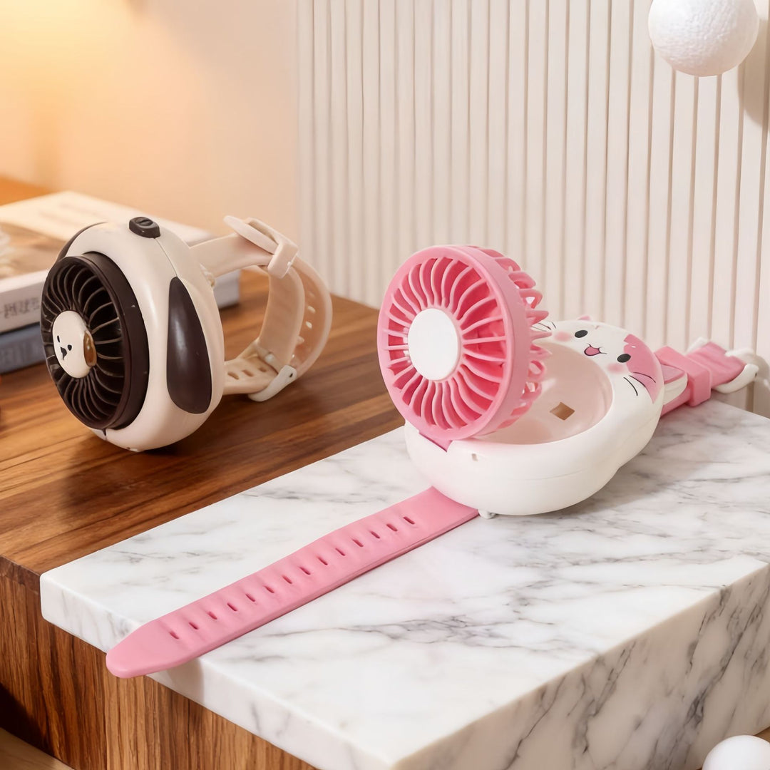Ladies Hand Fan in playful dog design Stornfield