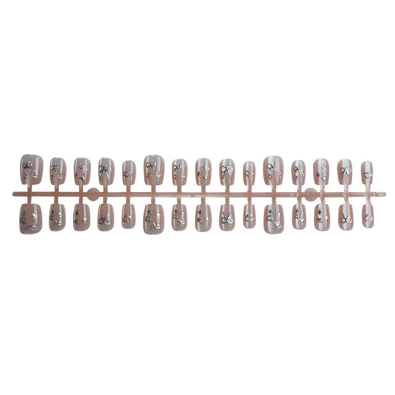 Elegant Decorative Press-On Nail Art Set 1790738679