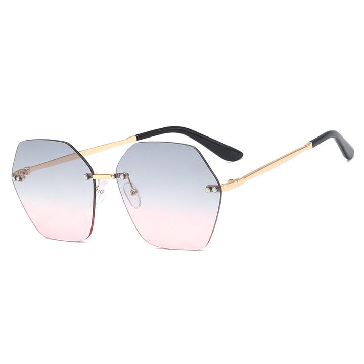 Women's hexagonal sunglasses with elegant metal frame Stornfield
