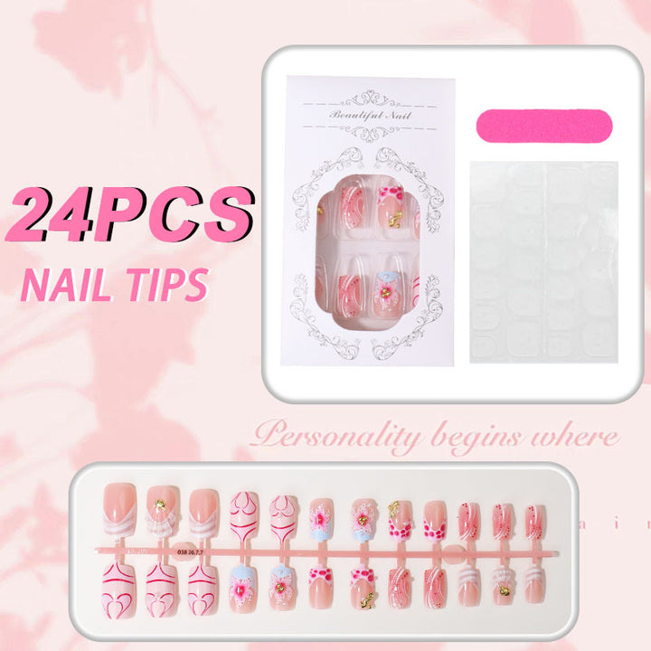 Artistic 3D Decorative Press-On Nail Tips Stornfield