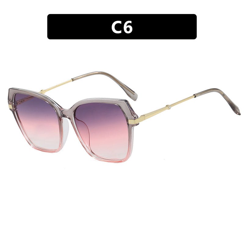 Ladies square sunglasses with elegant metal frame and protective UV filter Stornfield